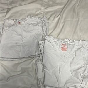 White Hanes Undershirts